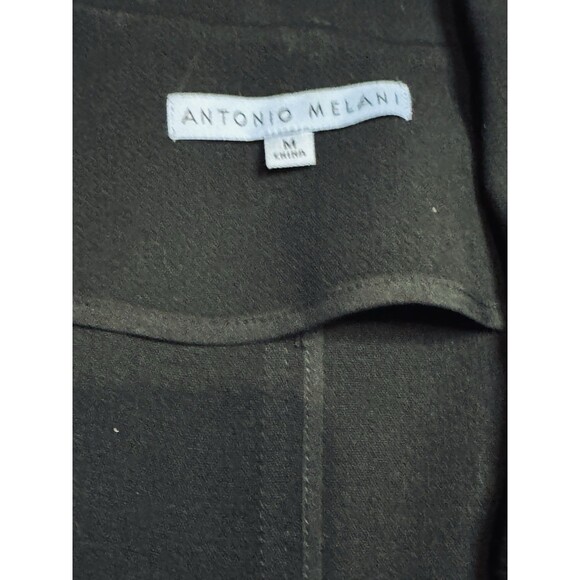 Antonio Melani Micheal’s Black With Gold Zipper Moto Jacket Blazer Cropped Chic - Picture 6 of 10